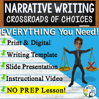 Preview of Personal Narrative Writing Essay, w/ Graphic Organizer - Crossroads of Choices