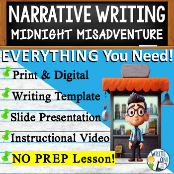 Preview of Personal Narrative Writing Essay, w/ Graphic Organizer - Midnight Misadventures