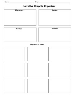 Preview of Personal Narrative Writing - Graphic Organizer & Plot Diagram