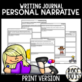 Personal Narrative Writing Journal Prompts