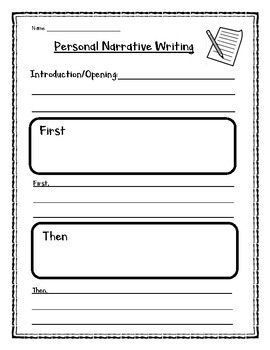 personal narrative essay outline pdf