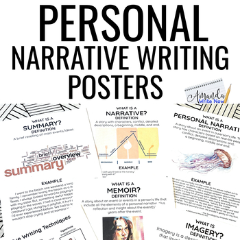 Preview of Personal Narrative Writing Posters