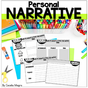 Preview of Personal Narrative Writing Printable and Digital Small Moments