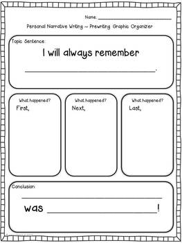 Personal Narrative Writing Project for Primary Grades Common Core