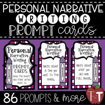 Preview of Personal Narrative Writing Prompt Cards