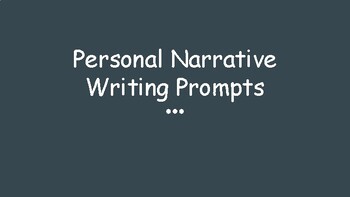 Personal Narrative Writing Prompts by Smart and Savvy | TPT