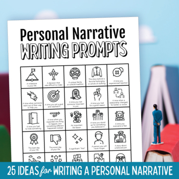 Preview of Personal Narrative Writing Prompts: 25 Ideas for Narrative Story Topics
