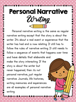 Personal Narrative Writing Prompts by Simply Schoolgirl | TpT