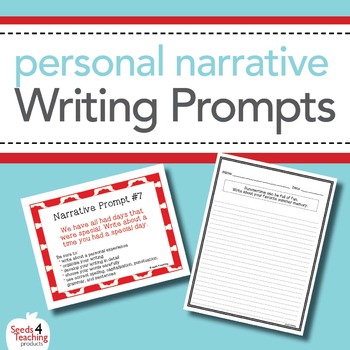 Preview of Personal Narrative Writing Prompts Task Cards
