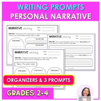 Preview of Personal Narrative Writing Prompts with Graphic Organizers