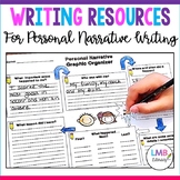 Personal Narrative Writing Prompts, Graphic Organizer, and