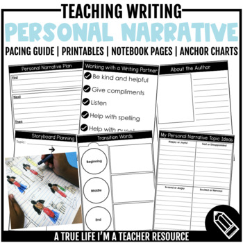Personal Narrative Writing Resources by True Life I'm a Teacher | TPT