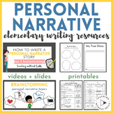 Personal Narrative Writing Resources + Paper + Organizers 