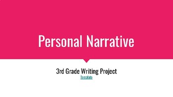 Preview of Personal Narrative Writing Unit - Student Template Included