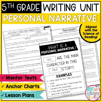 Preview of Personal Narrative Writing Unit FIFTH GRADE