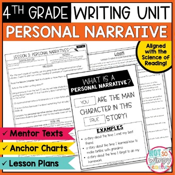 Preview of Personal Narrative Writing Unit FOURTH GRADE