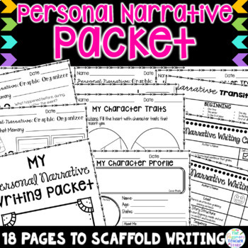 Preview of Personal Narrative Writing Unit Packet BUNDLE Upper Elementary