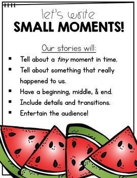 Small Moments Anchor Charts Worksheets Teaching Resources Tpt