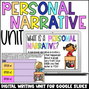 Preview of Personal Narrative Writing Unit | Step-by-Step | Digital Graphic Organizers
