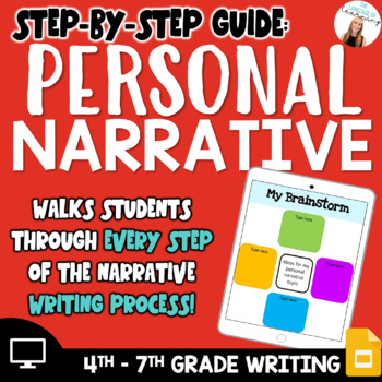Preview of Personal Narrative Writing Unit | Step-by-Step Narrative Writing Guide