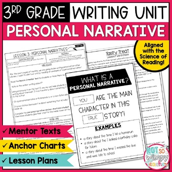 Preview of Personal Narrative Writing Unit THIRD GRADE