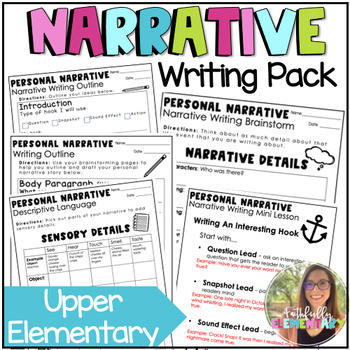 Preview of Personal Narrative Writing Unit Upper Elementary