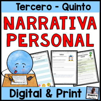 Preview of Personal Narrative Writing in Spanish - Narrativa personal - Digital and Print