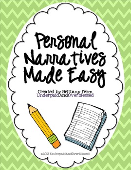 Preview of Personal Narratives Made Easy!