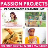 Passion Project Unit | Genius Hour | Project Based Learning | PBL | Homework