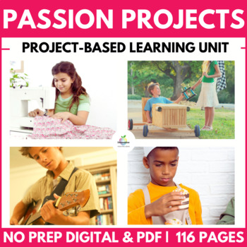 Preview of Passion Project Unit | Genius Hour | Project Based Learning | PBL | Homework