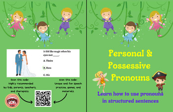 Preview of Personal & Possessive Pronouns: Learn how to use pronouns in structured sentence