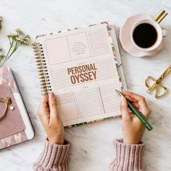 Preview of Personal Printable Planner Bundle for a Purposeful Odyssey with a Dash of Feline