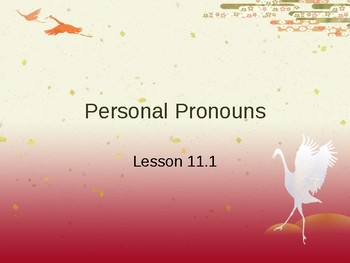 Preview of Personal Pronouns Interactive Powerpoint Lesson