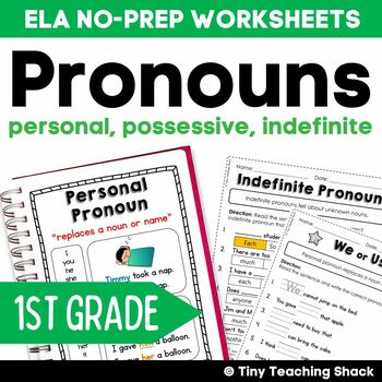 Preview of Personal Pronouns, Possessive Pronouns, Indefinite Pronouns Worksheets & Posters