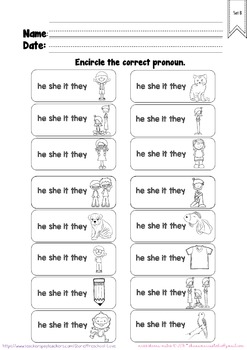 Personal Pronouns Worksheet by Preschool Love | Teachers Pay Teachers