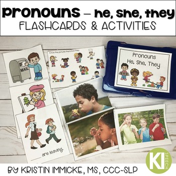 Preview of Personal Pronouns (he, she, they) Flashcards and Activities
