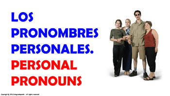 Preview of Personal Pronouns. Power Point Presentation with audio.