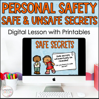 Preview of Personal Safety Safe & Unsafe Secrets Erin's Law Lesson with Task Cards