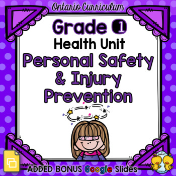 Preview of Personal Safety and Injury Prevention – Grade 1 Health Unit
