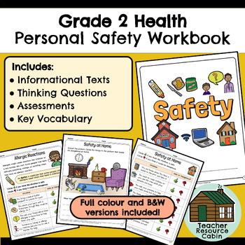 personal safety and injury prevention workbook grade 2 health tpt