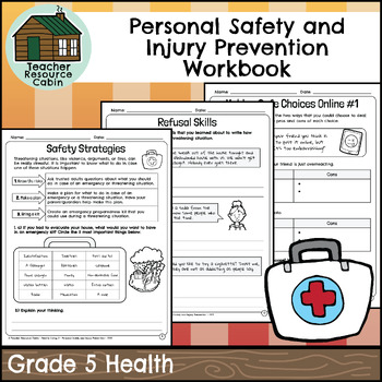 Preview of Personal Safety and Injury Prevention Workbook (Grade 5 Ontario Health)