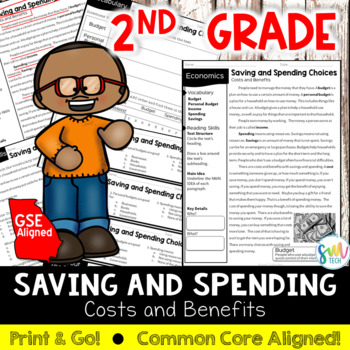 Preview of Personal Saving and Spending Choices *2nd GRADE* CCSS Aligned *NO PREP* (SS2E4)