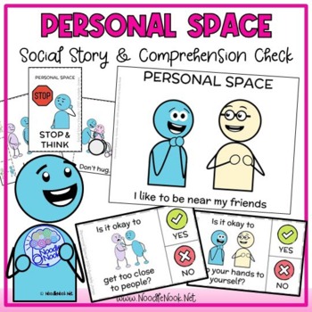 Preview of Personal Space - A Social Story, Activities & Visuals for Behavior Management