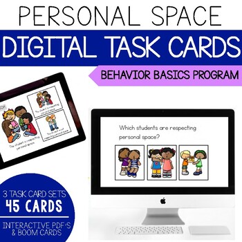 Preview of Personal Space- Behavior Basics Digital Task Cards