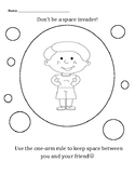Personal Space Camp: Boy Space Invader coloring sheet