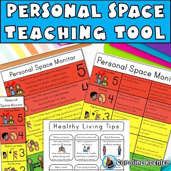 Preview of Personal Space Social Story Monitor Visual Tool and Strategies Autism SPED