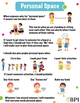 Preview of Personal Space Social Story