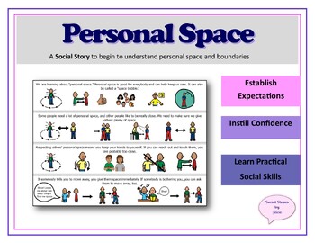 Preview of Personal Space Social Story - Social Skills for Students with Autism