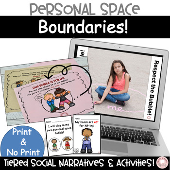 Preview of Personal Space invader boundaries Social Story Activity Autism