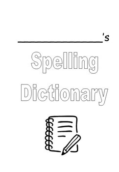 Preview of Personal Spelling Dictionary - Primary